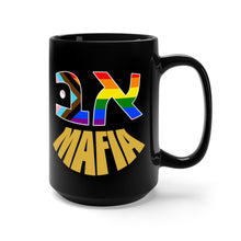 Load image into Gallery viewer, AlefBet Mafia Black Mug 15oz (SHIPPING INCLUDED)